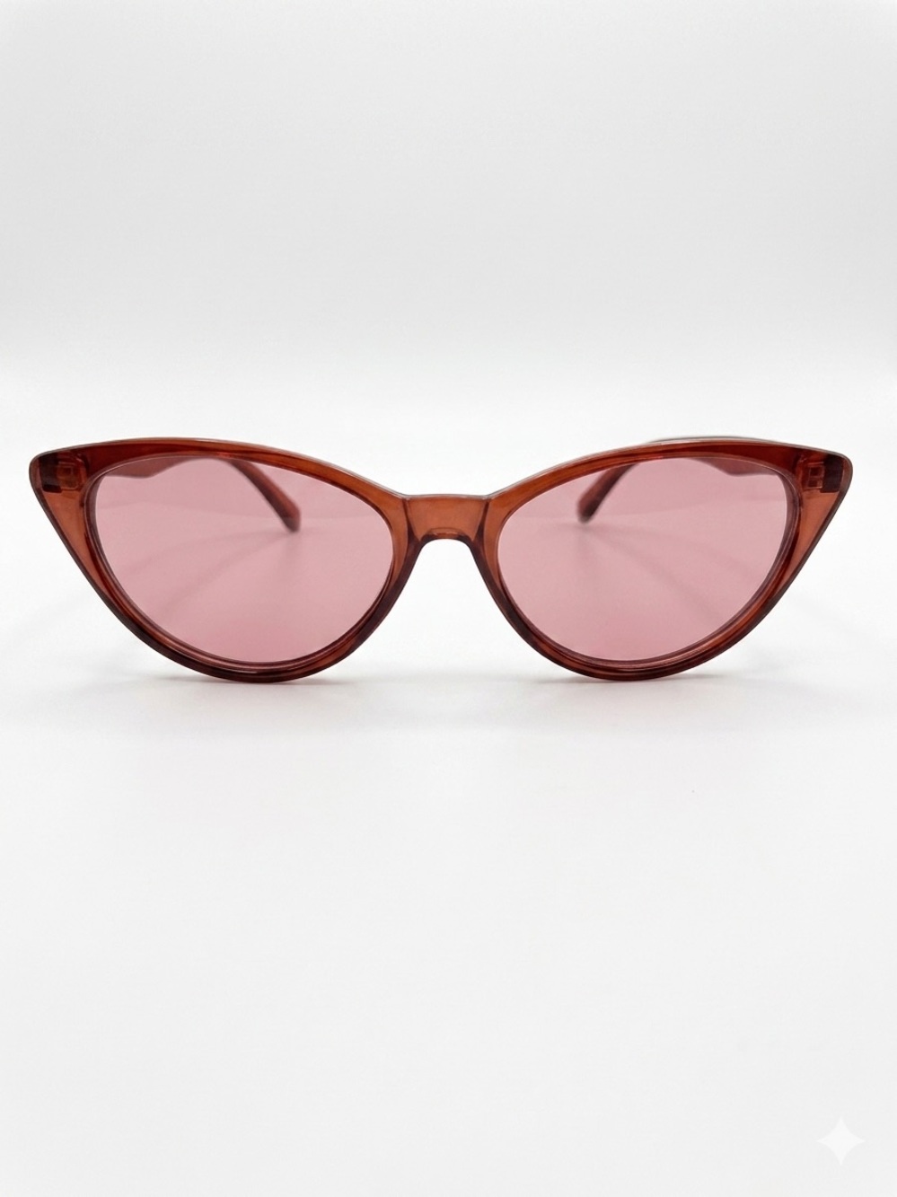 Urban Outfitters Cat Eye Sunglasses - Pink Lenses, Brown Frame